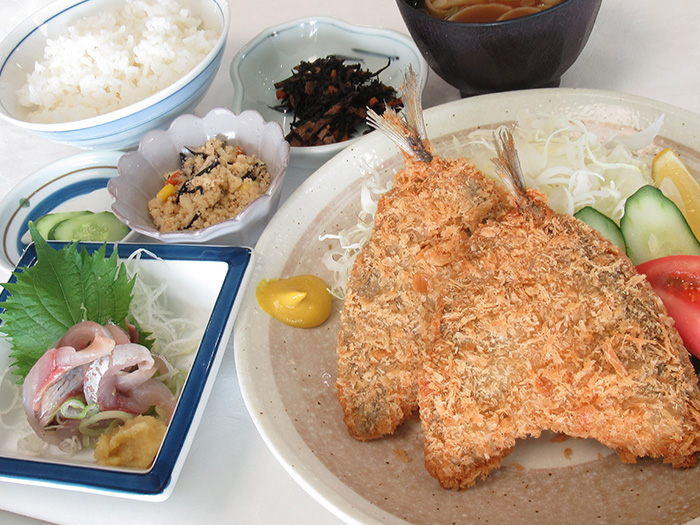 アジフライ定食